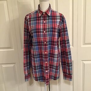 Gap Classic Fit Plaid  Long Sleeve Shirt